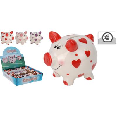 Spaarvarken met hartjes 3 ass.