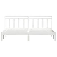 Bedframe massief hout wit 135x190 cm - thumbnail