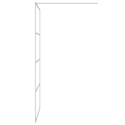Inloopdouchewand 100x195 cm transparant ESG-glas zilverkleurig - thumbnail