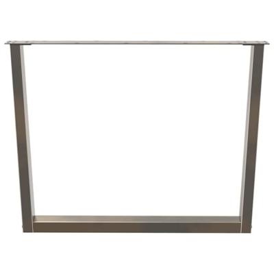 Eettafelpoten 3 st V-vormig 100x(72-73,3) cm staal naturel