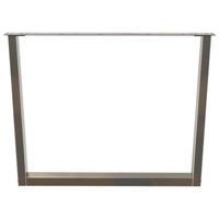 Eettafelpoten 3 st V-vormig 100x(72-73,3) cm staal naturel - thumbnail