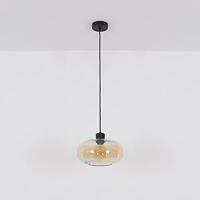 Globo Zwarte hanglampGiuseppe amber glas - 15566HA - thumbnail