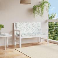 VidaXL Tuinbankkussens 2 st bladpatroon 120x50x7 cm stof - thumbnail