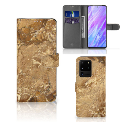 Samsung Galaxy S20 Ultra | Bookcase | Marmer Creme