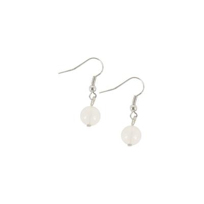 Oorbellen Jade Wit Bol (8 mm) Oorbellen Jade Wit Bol (8 mm)