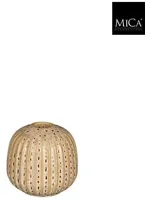 Mica Decorations kandelaar keramiek 9.5x9.5cm bruin - thumbnail