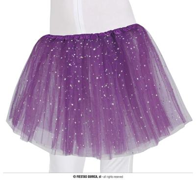 Tutu Paars Met Zilveren Sterren Kind