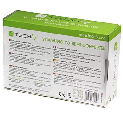 Vga+R/L audio naar HDMI-converter