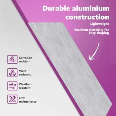 VidaXL Trap tread vierkant 2 pcs zilver 40 x 40 cm aluminium