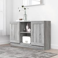Dressoir 120x30,5x70 cm bewerkt hout grijs sonoma eikenkleurig - thumbnail