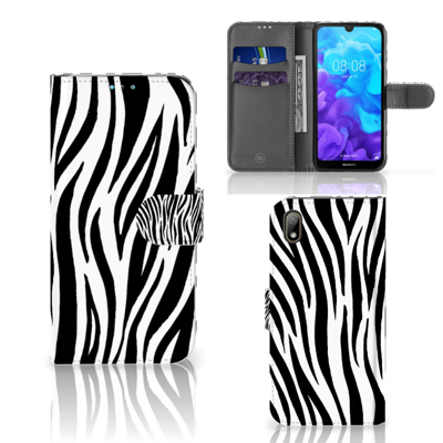 Huawei Y5 (2019) | Telefoonhoesje | Met pasjeshouder | Zebra