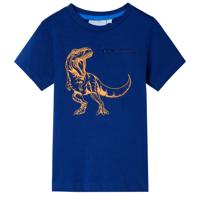 VidaXL Kindershirt met korte mouwen 104 donkerblauw - thumbnail