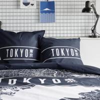Beddengoedset - TODAY - JAVA - 2 personen - 240x220 cm - Katoen - Tokyo print - Donkerblauw - thumbnail