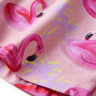 Kindershorts met trekkoord flamingozwembandprint 116 lichtroze
