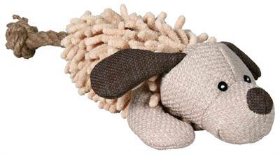 TRIXIE HOND MET TOUW VAN STOF / PLUCHE MET GELUID 30 CM 3 ST