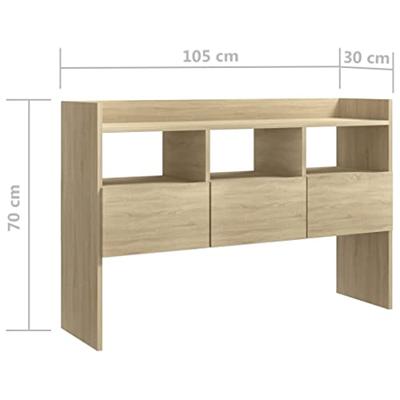 VidaXL Dressoir 105x30x70 cm bewerkt hout sonoma eikenkleurig VidaXL Dressoir 105x30x70 cm bewerkt hout sonoma eikenkleurig