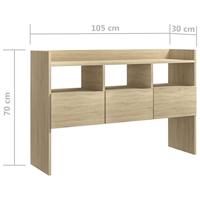 Dressoir 105x30x70 cm spaanplaat sonoma eikenkleurig - thumbnail