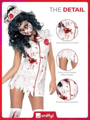 Zombie zuster halloween kostuum - thumbnail