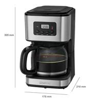 Clatronic ES 3643 Espressomachine met filterhouder Zwart, RVS 850 W Met kopverwarmer, Met melkopschuimer - thumbnail
