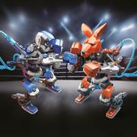 Construct & Create Hydraulische Boksende Tim & Tom Gevechtsrobots - DIY Bouwpakket - 93483 - thumbnail