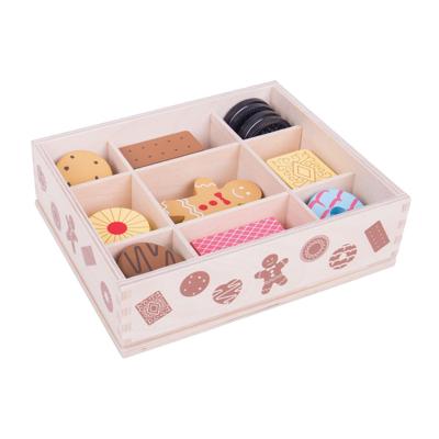 Bigjigs houten kistje met koekjes Bigjigs houten kistje met koekjes