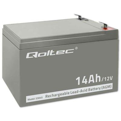 Qoltec 53045 AGM-batterij | 12V | 14Ah