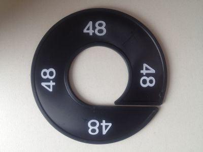 Maatring zwart/wit 48