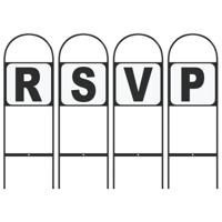 VidaXL Dressuurletters 4 st staal - thumbnail