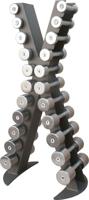 X-Line dumbbell rack with a set of chrome dumbbells 0.5 -10 kg - thumbnail
