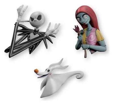 Disney The Nightmare Before Christmas Set of 3 Magnets 5 cm