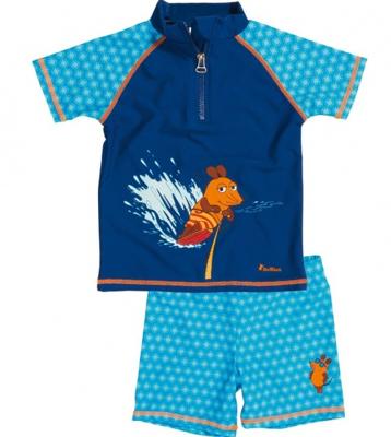 Playshoes tweedelige zwemsuit Muis Aquablauw-122-128