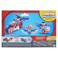 Captain America: Sam Wilson 7,5 cm actiefiguur en superbike, superheldenspeelgoed, geschikt voor kinderen vanaf 3 jaar, inclusief Iron Man en vrienden. - thumbnail