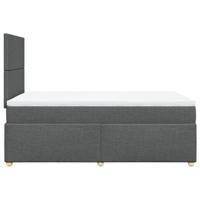 Boxspring met matras stof donkergrijs 120x200 cm - thumbnail