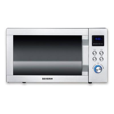 Severin MW 7777 Magnetron RVS, Zwart (mat) 900 W Grillfunctie