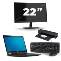 Dell Latitude E5250 - Intel Core i5-5e Generatie - 12 inch - 8GB RAM - 256GB SSD - Windows 11 + 1x 22 inch Monitor - thumbnail