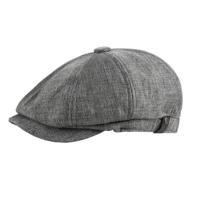 Vintage Stijl Donkergrijze Katoenen Baret voor Heren - thumbnail