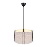 Hanglamp wit zwart papieren kap E27 fitting &apos;Nordlux Cardine 50&apos; - thumbnail