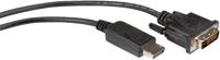 ROLINE DisplayPort kabel DP ST - DVI ST, LSOH, zwart, 1 m - thumbnail