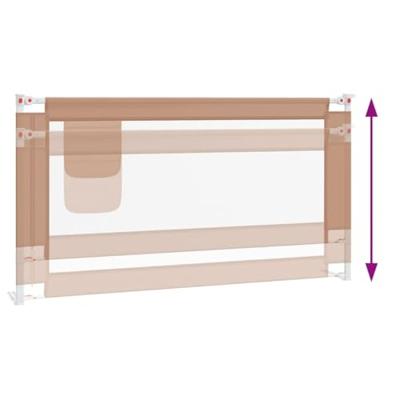 VidaXL Bedhekje peuter 160x25 cm stof taupe