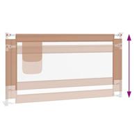 VidaXL Bedhekje peuter 160x25 cm stof taupe - thumbnail