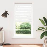 VidaXL Zebra rolgordijn 110x200 cm stofbreedte 105,9cm polyester wit - thumbnail