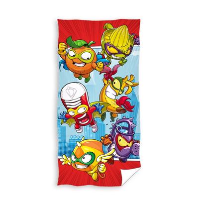 SuperZings strandlaken junior 70 x 140 cm katoen blauw/rood SuperZings strandlaken junior 70 x 140 cm katoen blauw/rood