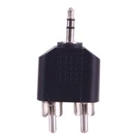 2x RCA mannetje naar 3.5mm mannetje plug Audio Y Adapter - thumbnail