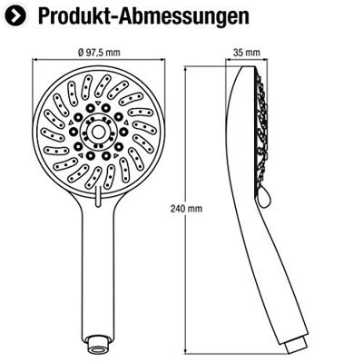 Cornat Handdouche Barano 5S Ak Ch - TECB3406