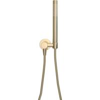 Wiesbaden UniMatch - Handdoucheset met Staafhanddouche - 1 stand - Doucheslang en Wandaansluitbocht - Geborsteld Messing - thumbnail