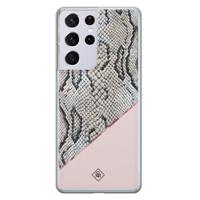 Samsung Galaxy S21 Ultra siliconen hoesje - Snake print - thumbnail