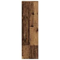 Hoge kast 29,5x34x119,5 cm bewerkt hout oud hout - thumbnail