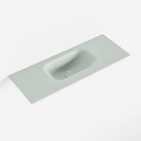 MONDIAZ EDEN Greey solid surface inleg wastafel voor toiletmeubel 60cm. Positie wasbak midden - thumbnail