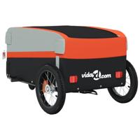 Fietstrailer 30 kg ijzer zwart en oranje - thumbnail