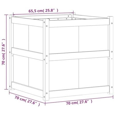 VidaXL Plantenbak 70x70x70 cm geïmpregneerd grenenhout